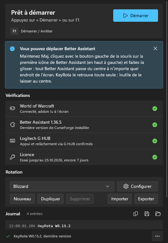 L’astuce « Vous pouvez déplacer Better Assistant »